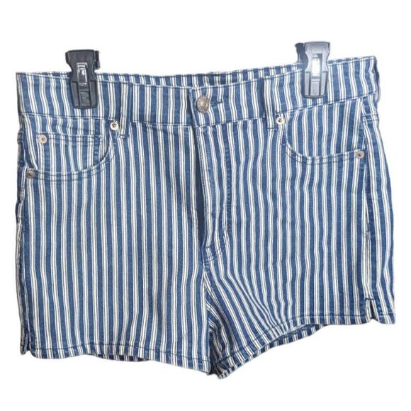 American Eagle Striped Hi-Rise Shortie size 14 - Picture 1 of 8